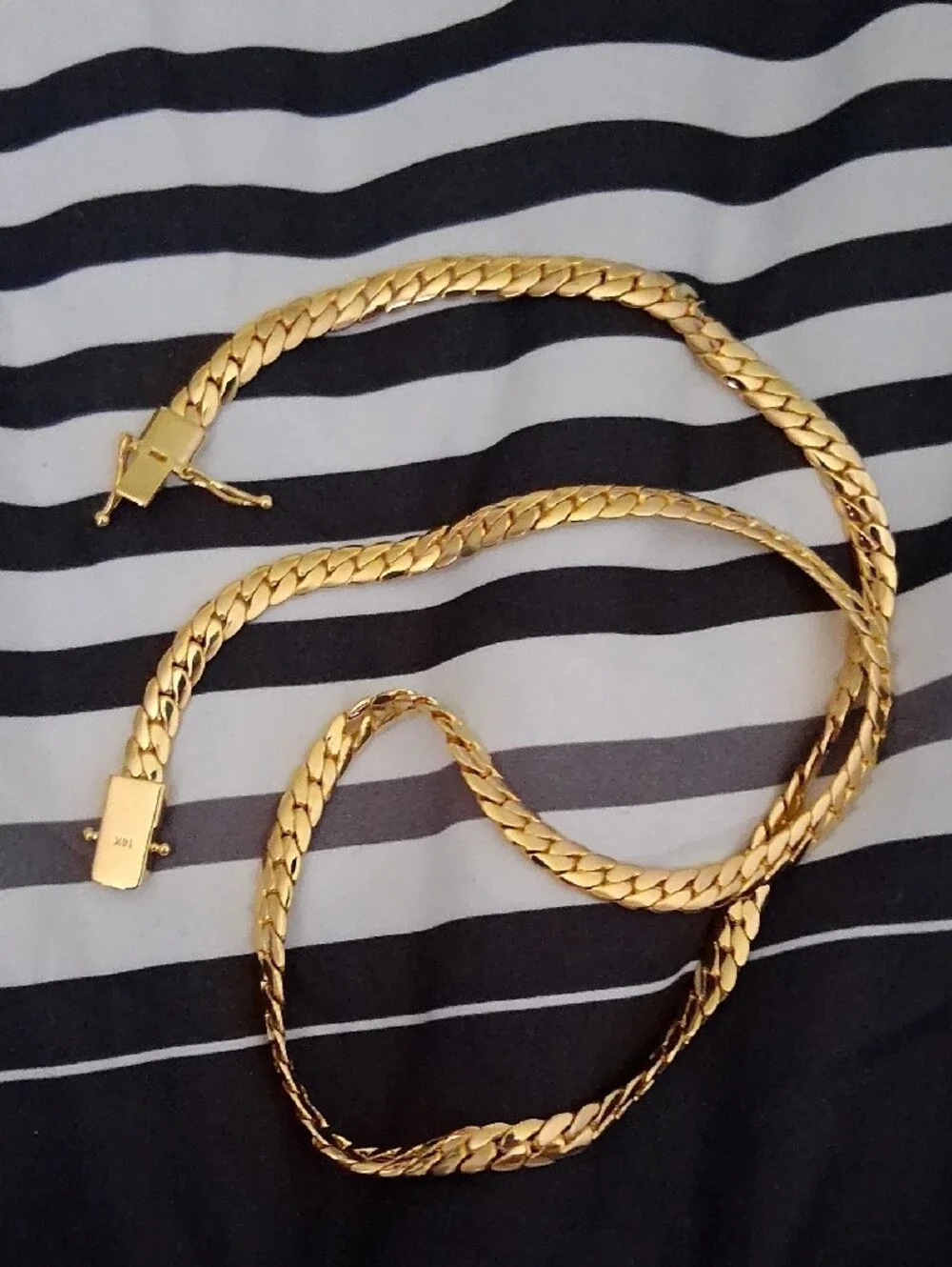 Gold Men's Cuban Link Necklace - Polished Finish